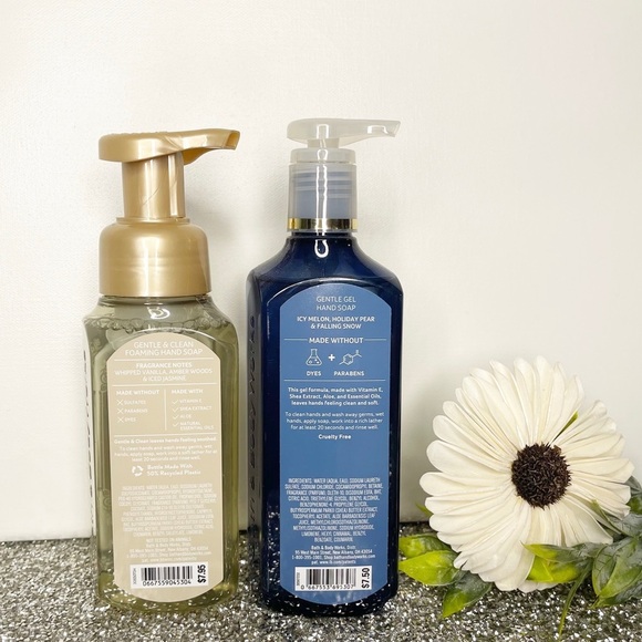 Bath & Body Works Hand Soap Vanilla Icicles & Fresh Sparkling Snow Nwt - Picture 4 of 4